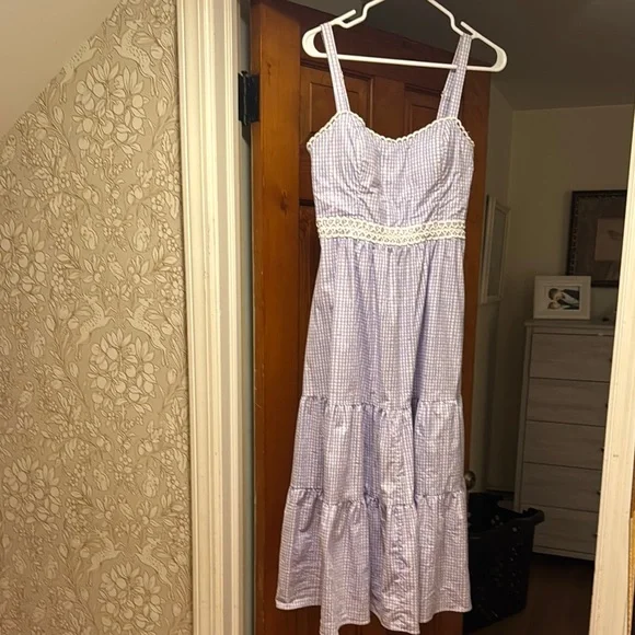 Lilly Pulitzer Purple Tiered Ruffled Midi Dress - Picture 3 of 6